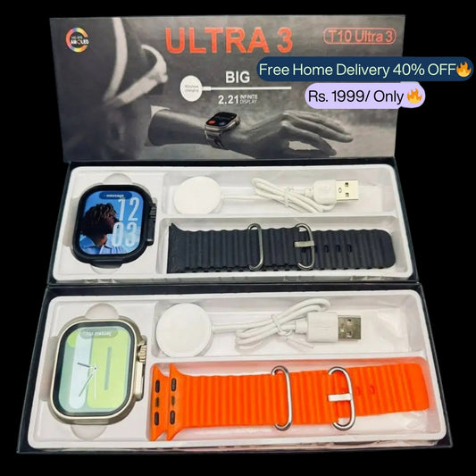 Ultra 3 Infinity Smart Watch T10 2025 Big Display 2.21"